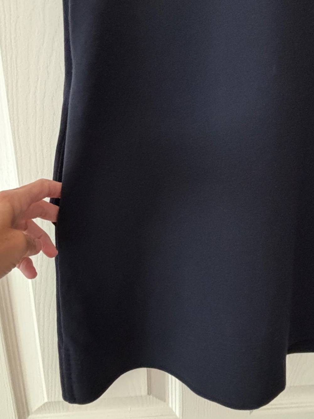 Diane Von Furstenberg Shift Dress w/ Pockets - Navy Blue Size 2 - Picture 6 of 8
